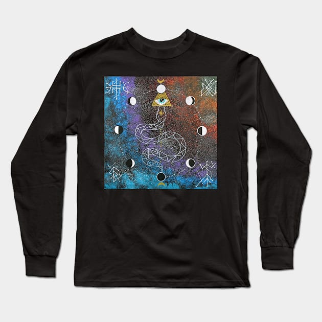 Wisdom Snake Long Sleeve T-Shirt by Halima